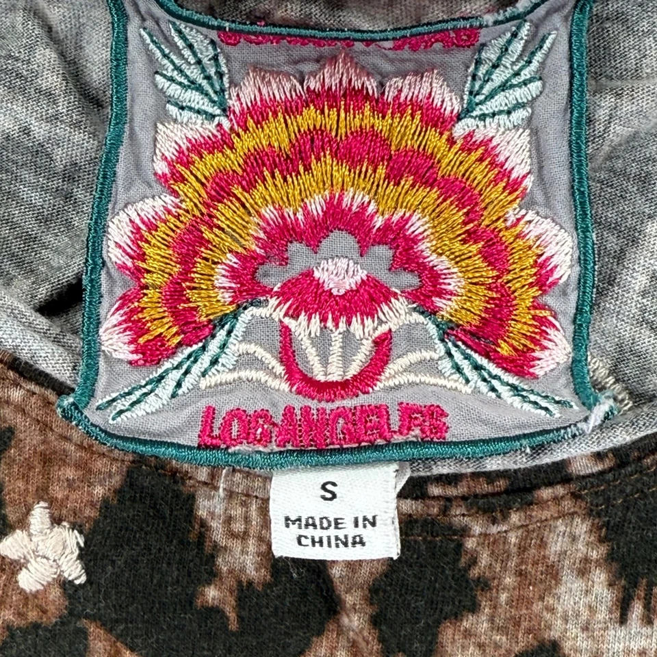 Los Angeles Leopard Print Butterfly Embroidered T-Shirt - Size S - Image 4 of 4