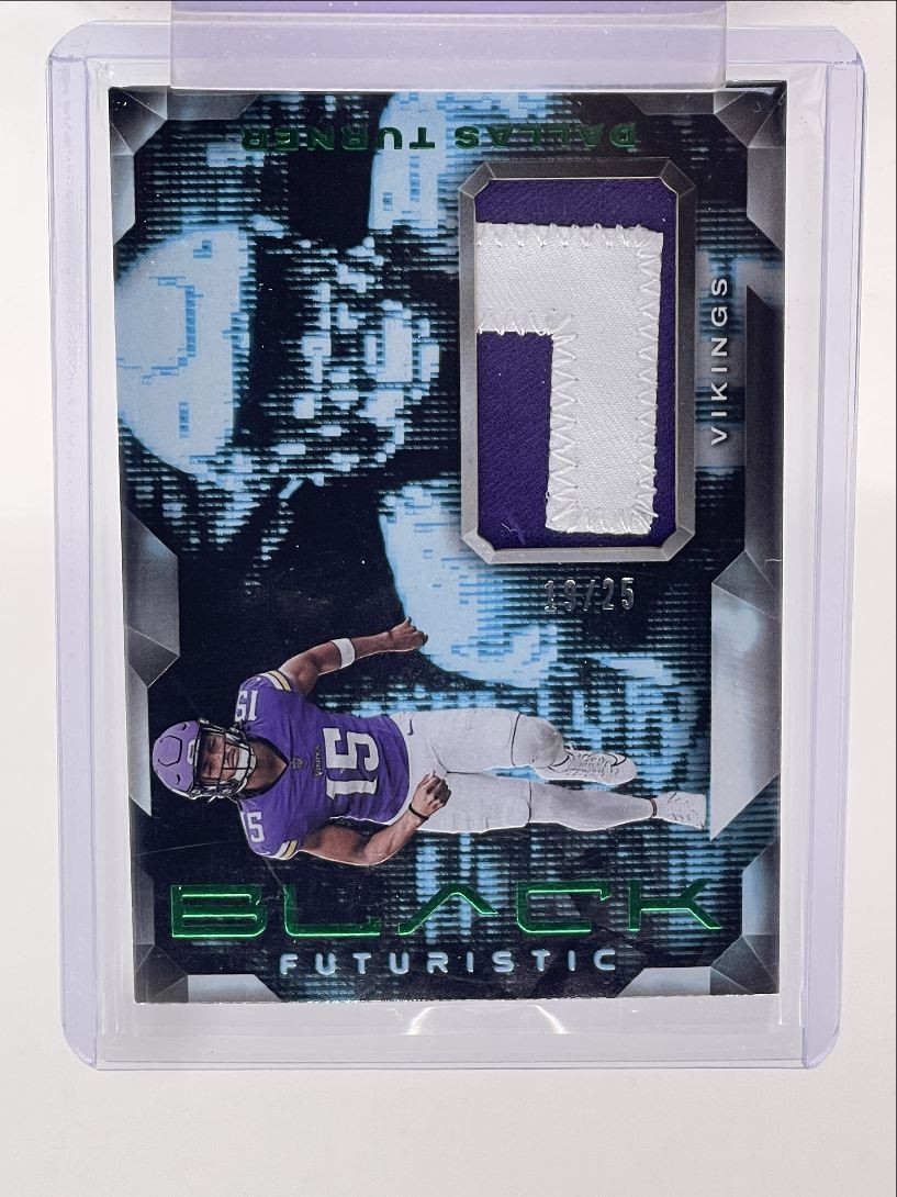 Dallas Turner Panini Black Futuristic Relics #FDTR Emerald
