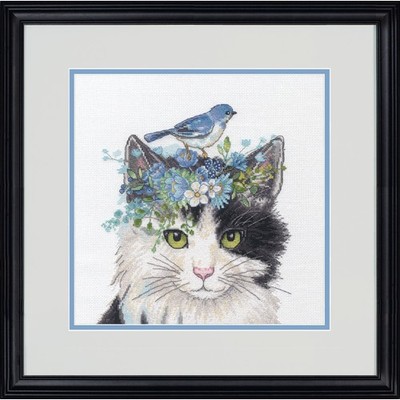 Dimensions Counted Cross Stitch Kit: Floral Crown Cat