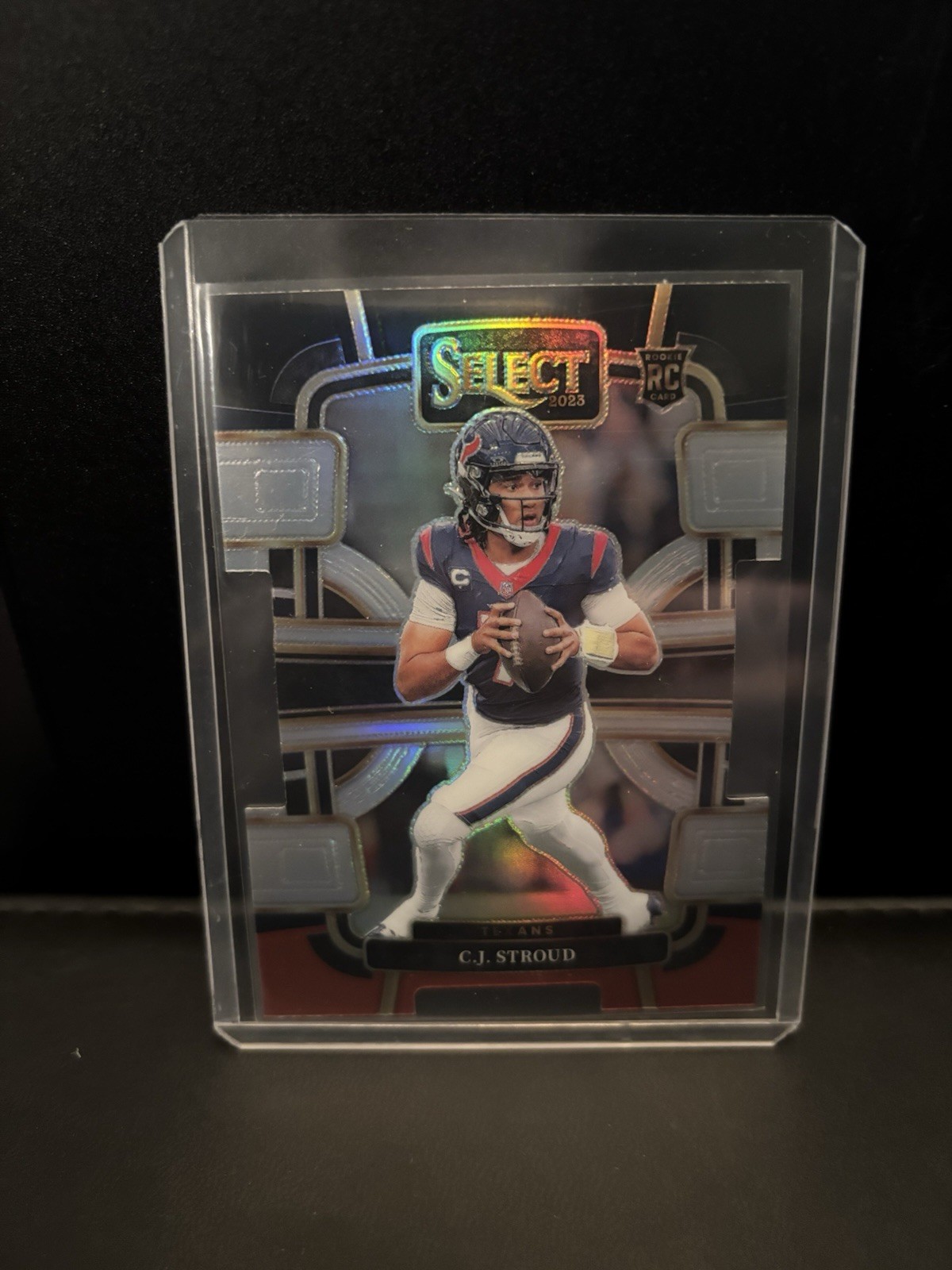 2023 Panini Select - Concourse C.J. Stroud #41 Black & Red Prizm Die-Cut (RC)