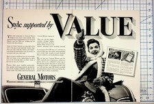 Vintage 1940 General Motors Print Ad Style Supported by Value Chevrolet Buick