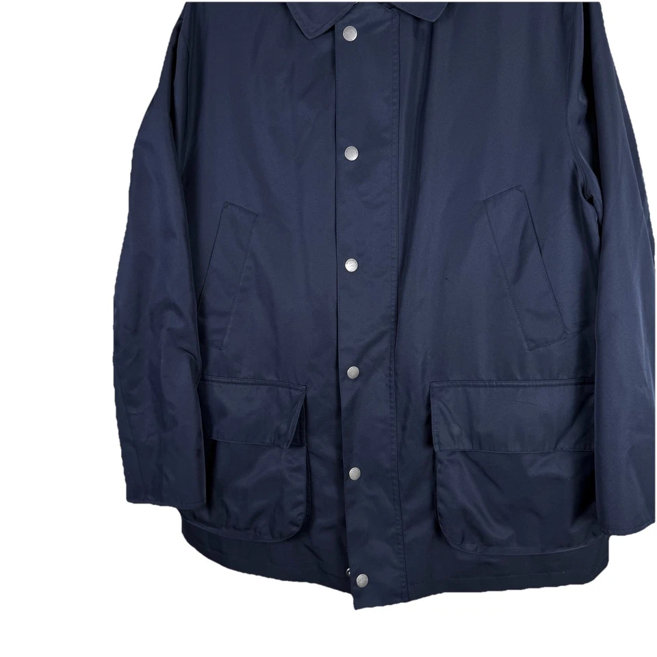 Brooks Brothers 346 Men’s L Navy Blue All-Weather Coat Parka Wool Blend Liner - Image 3 of 4