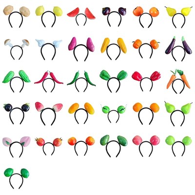 Life Like Fruit/Veggie Theme Hairband for Adult Children Family Game Headwear
