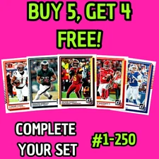 2025 Panini Donruss 🏈 BASE #1-250 You Pick and Complete a Set!