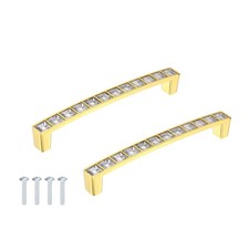 2Pcs, Crystal Drawer Handles 5 Hole Center 6 ...