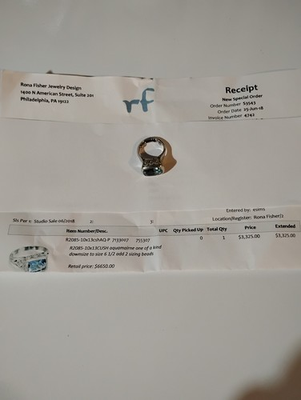 #ad #ad GENUINE RONA FISHER PLATINUM RING WITH PAPERWORK $3899.00