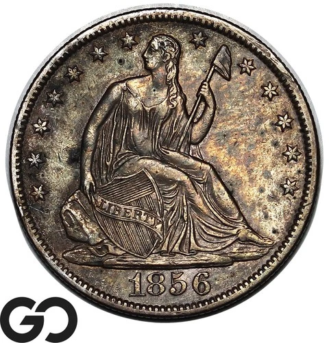 1856-O Seated Liberty Half Dollar, Choice AU+ New Orleans Mint Issue
