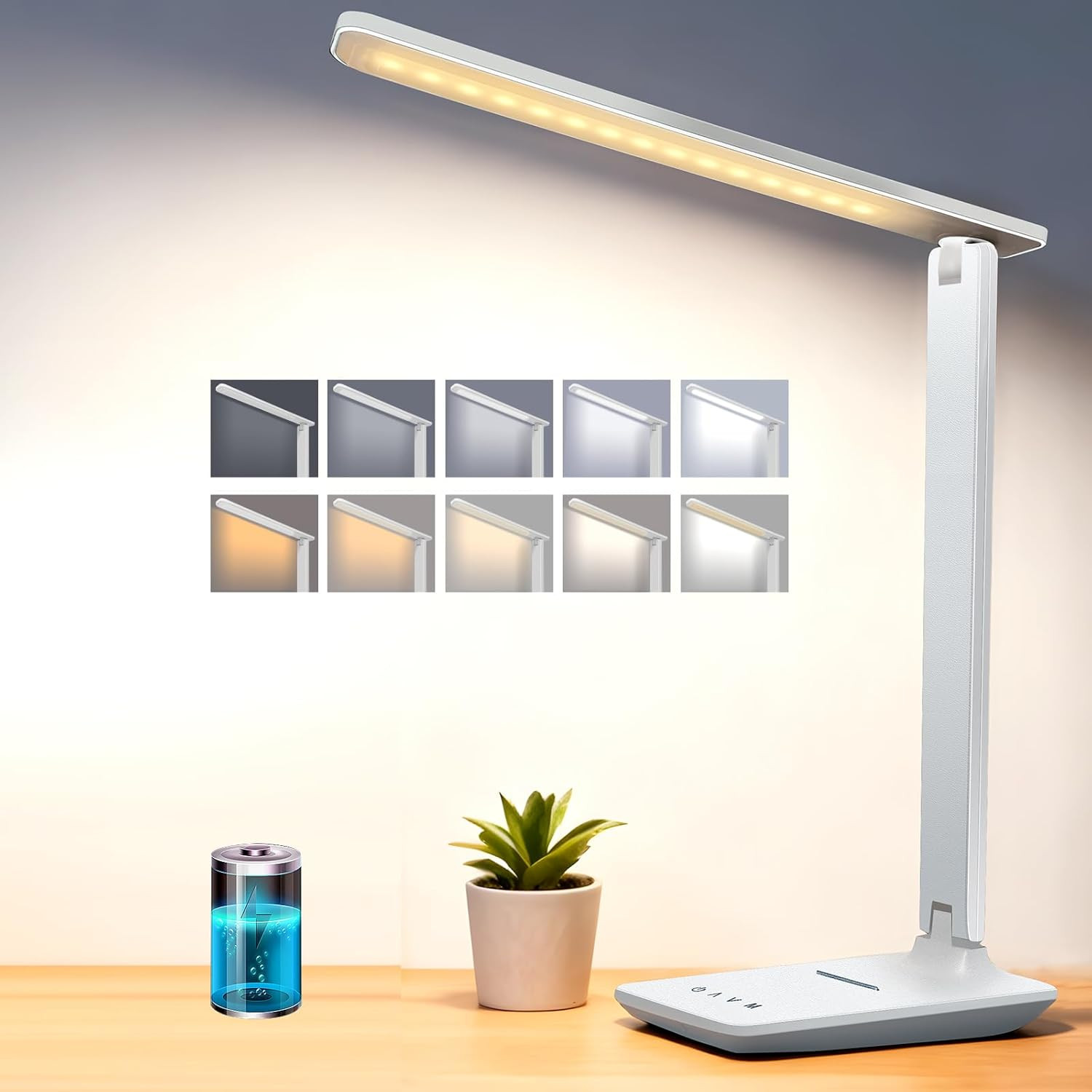 Lampada da Tavolo Senza Fili 4000mAh: Luce LED Ricaricabile Design