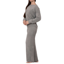Barefoot Dreams CozyChic Ultra Lite Jersey Pullover/Wide Leg Lounge Moonbeam-S