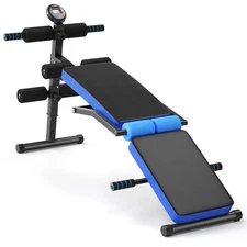 Adjustable Multi-Functional Weight Bench Folding Strength Training Bench Blue