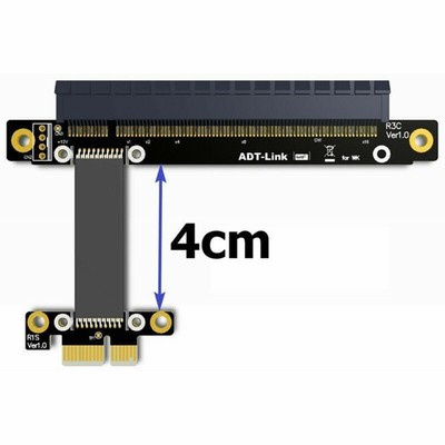 Gen3.0 PCIe Card 1x to 16x Adapter No need USB PCI-E x1 x16 GPU Riser Adapter