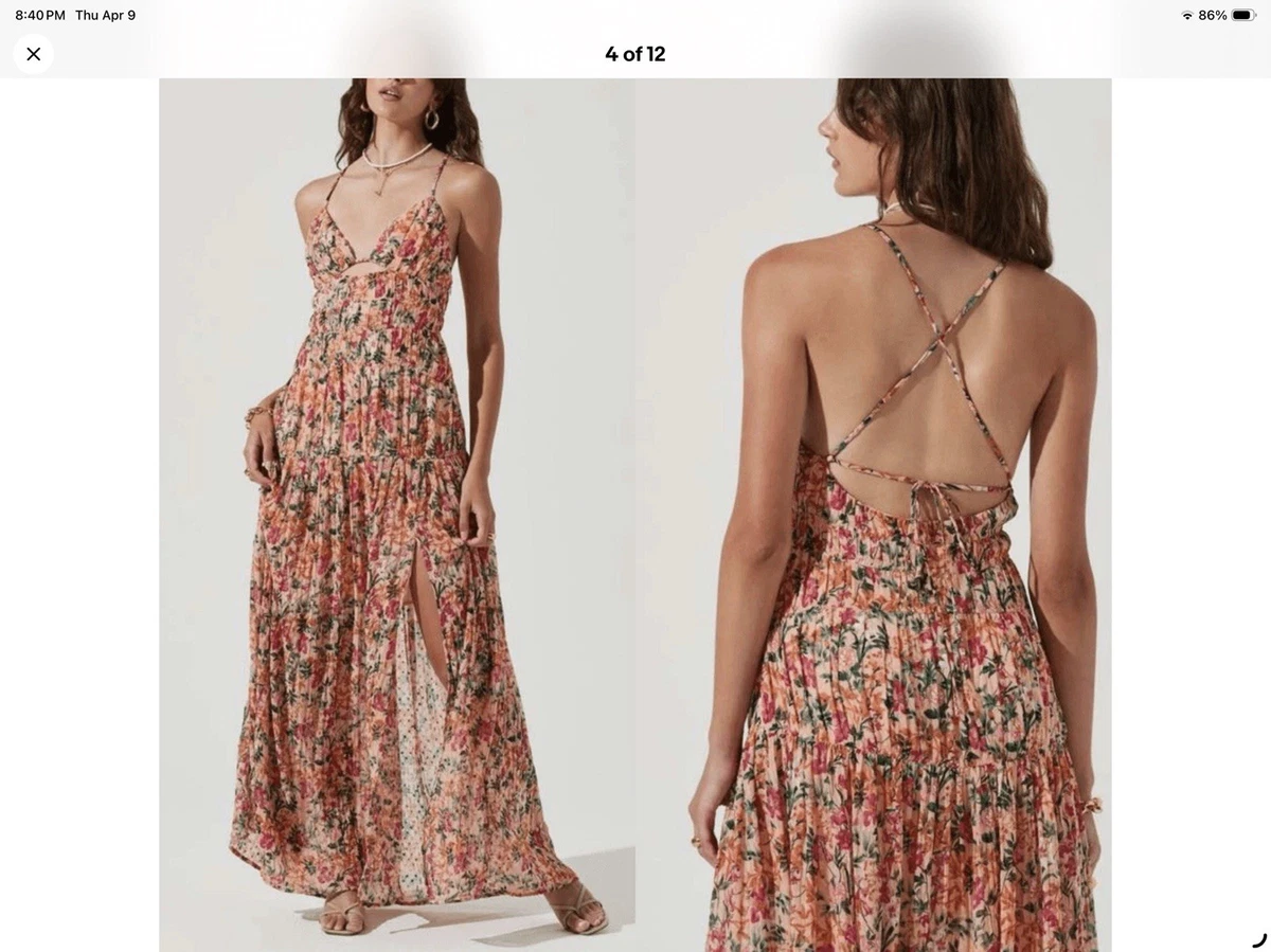knee length dresses for ladies Fritillaria Floral Maxi Dress