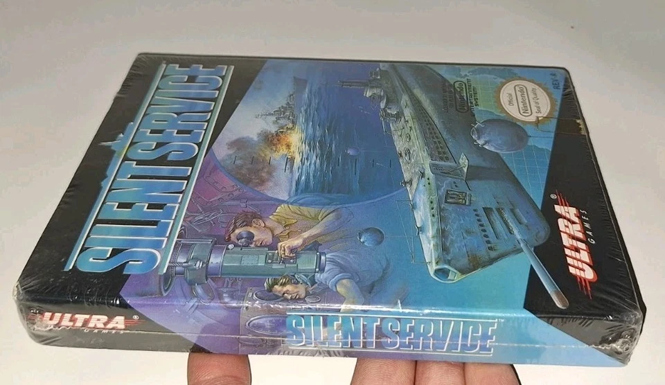 Silent Service Nintendo NES 1989 Ultra Software Corporation NEW W/BOX WEAR NIB  - Image 4 of 4