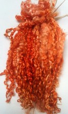 Teeswater Locks in Burnt Orange f&uuml;r Puppenherstellung und Spinnen 1 Unze (28,4 g)