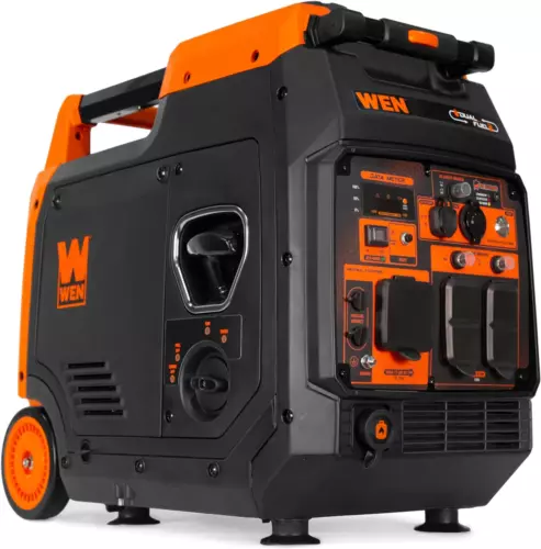 WEN 4,800-W Portable Dual Fuel Inverter Generator with Electric Start, CO Sensor