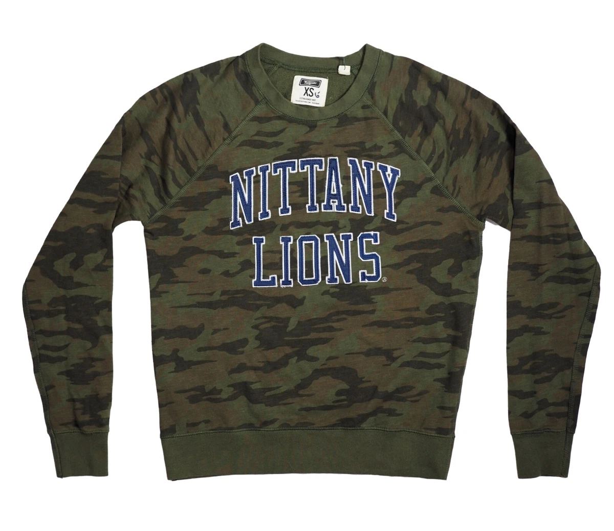 New TAILGATE Sweatshirt XS PENN STATE Nittany Lions Camo College Football Retro