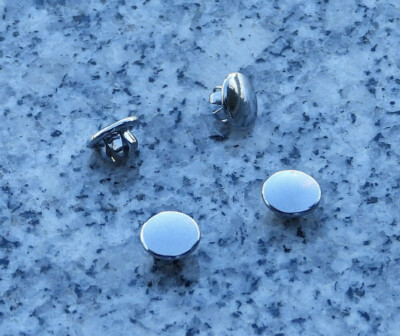 LOW-PROFILE CHROME BUMPER PLUGS for 8mm Front License Plate Bracket Bolt Holes