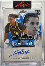 Jett Howard 2023 Leaf Welcome To Orlando XRC Autograph Auto #'d 25/96 - MAGIC
