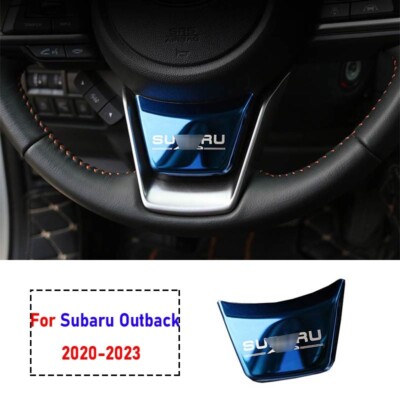 For Subaru Outback 2020-2024 Blue Titanium Steering Wheel Sheet Frame Cover Trim