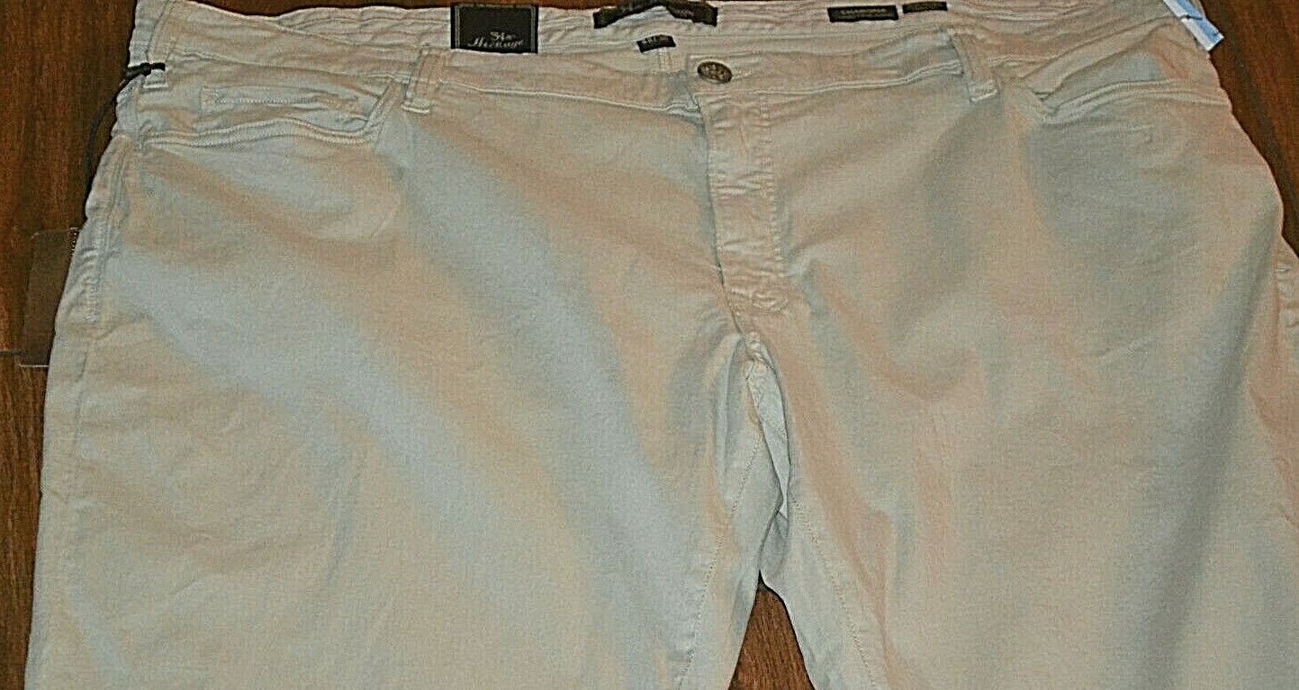 34 HERITAGE Khaki Cream Chinos Pants 48/38 CHARISMA Comfort Rise