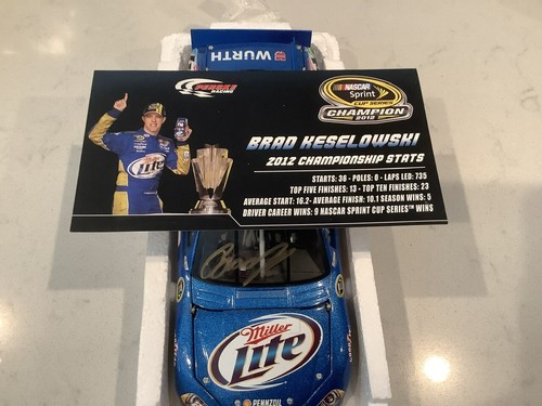 BRAD KESELOWSKI AUTOGRAPHED 2012 DODGE MILLER LITE CHAMPIONSHIP DIECAST & CARD - Picture 6 of 19