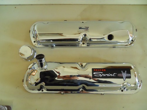New 1964 Ford Falcon Sprint V-8 Valve Cover Set with Cap Gaskets Wire Separators - Picture 14 of 23