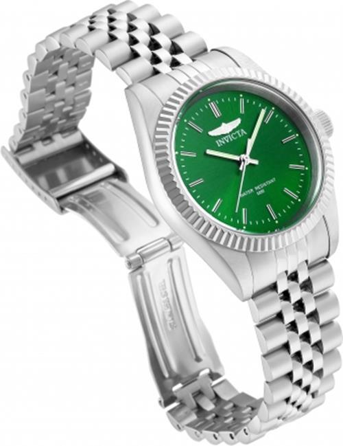 Invicta Women's 29397 Specialty Quartz 3 Hand Green Dial Silver