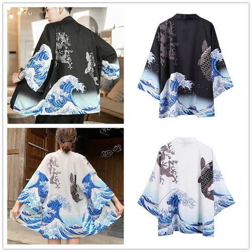 Men Women Ukiyoe Cardigan Jacket 