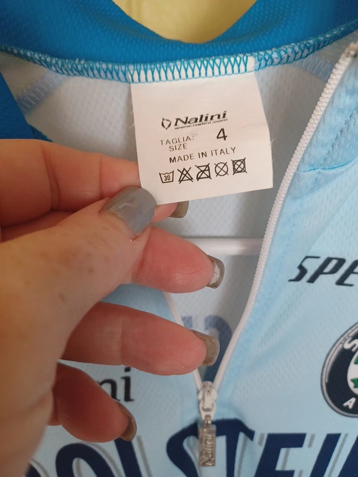 Camisa Jersey Nalini Gerolsteiner Talla 4 Hecha en Italia Ciclismo 1/4 Cremallera SS ¡USADA EN EXCELENTE ESTADO! Foto 2 de 4