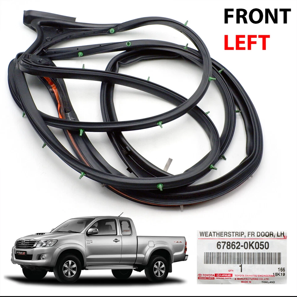 Lh Weatherstrip Door Rubber Fits Toyota Hilux Vigo Champ Cab 2012 2015 - Image 3 of 4
