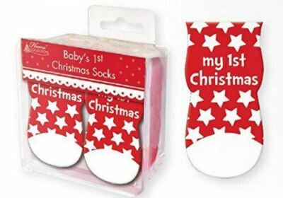 Kinder Socken Mein 1. Weihnachtsstern Geschenk süß Auto Kinder Baby Geschenk Booties rot