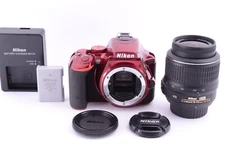 [N-MINT, SC: 8k] Nikon D5500 DSLR Camera Red Body Lens Kit w/AF-S 18-55mm GII VR