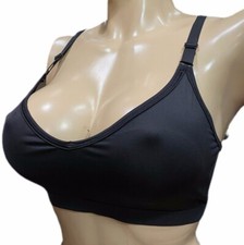 Victorias Secret VSX Lined Removable Padding Racerback Sports Bra Black