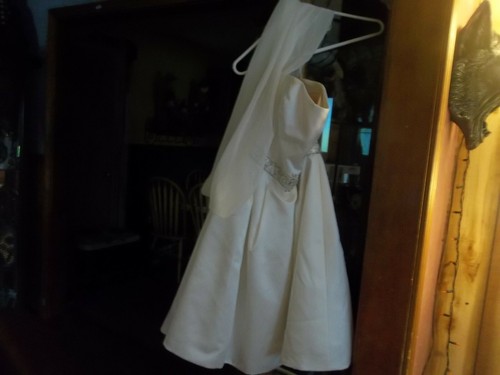 David's Bridal Galina Marfil Sin tirantes Vestido de graduación Talla 12 - BIN Q - Imagen 3 de 3