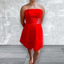 Red special occasion dress size 8 prom party cocktail