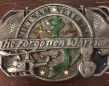 Vintage Vietnam Veteran the Forgotten Warrior Belt Buckle