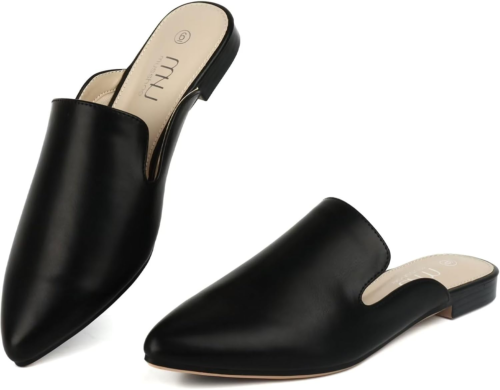 Mules for Women Flats Comfortable Pointed Toe Women Mules
