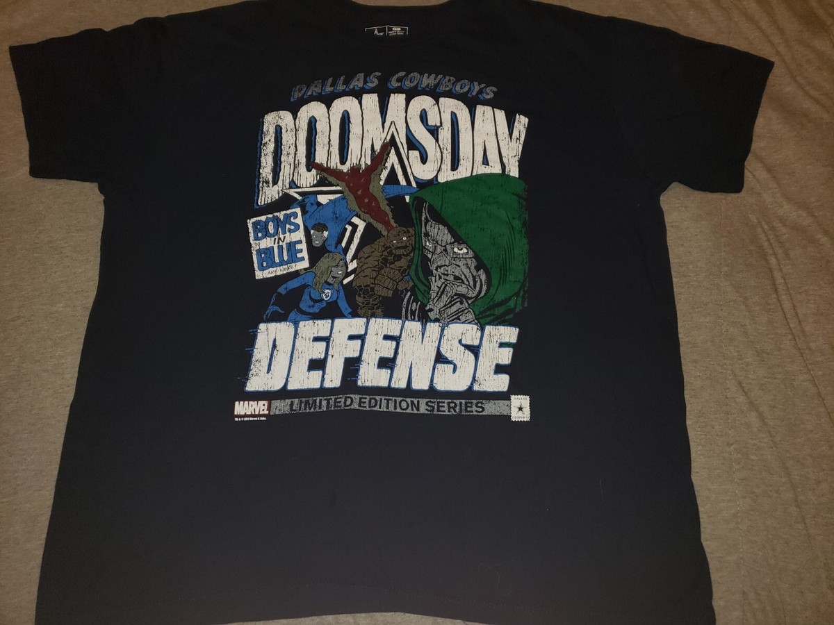 Marvel Fantasic Four Doctor Doom NFL Dallas Cowboys Football T Shirt 2XL
