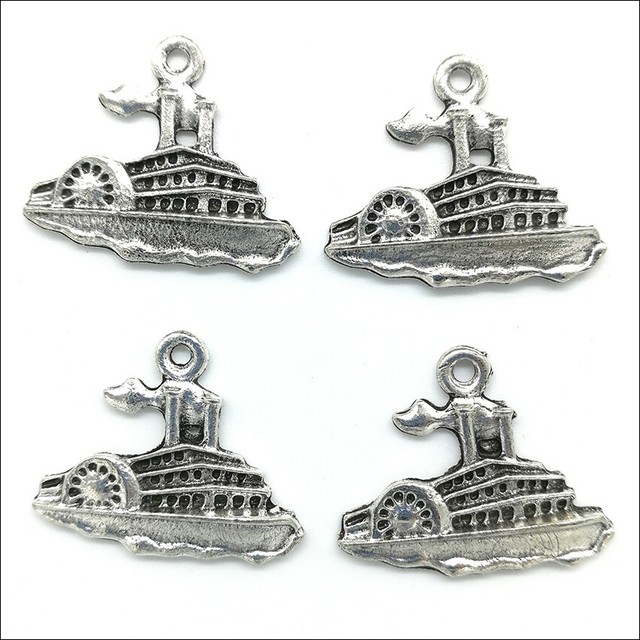 40pcs cruise ship Antique Silver Charms Pendants for Jewelry Making DIY