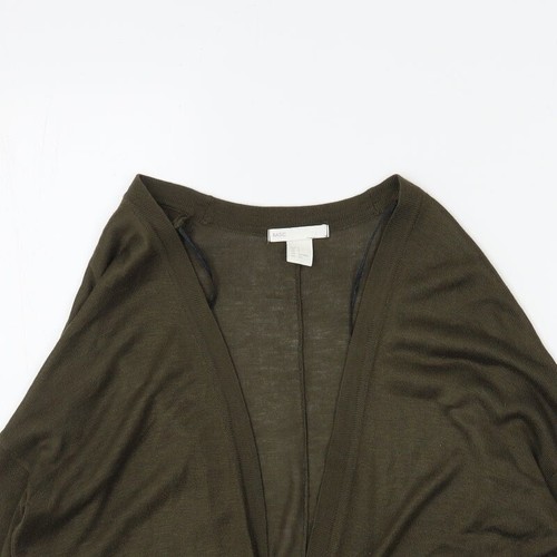 H&M Womens Green V-Neck Acrylic Blend Cardigan Size S - Picture 4 of 12