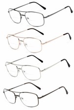 1 or 2 Pairs Metal Frame Inner Bifocal Reader Reading Glasses Spring Hinges