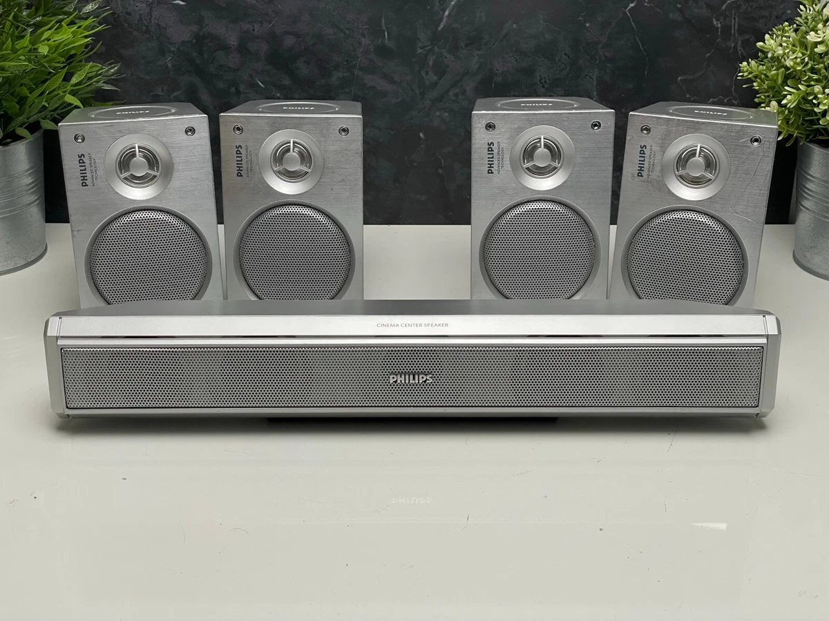 Philips MX 5100VR Sound 5.1 Speaker Set Silver Speaker Wires -Tested- eBay