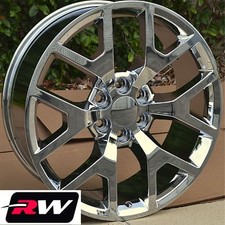 20 Inch Chevy Silverado Factory Style Honeycomb Wheels Chrome Rims 6x139.7 27 20 Inch Chevy Silverado Factory Style Honeycomb Wheels Chrome Rims 6x139.7 27