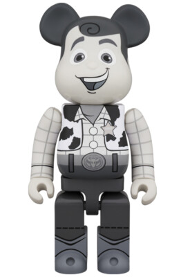 BE@RBRICK WOODY 400％ NEW Medicom Toy BE@RBRICK WOODY B&W Ver. 400％ Toy Story Figure