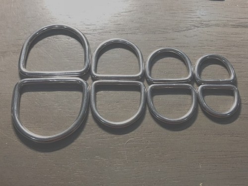 Anillo en D soldado de acero inoxidable (lotes) 5 tamaños con correas/collares para mascotas *EE. UU.* - Imagen 4 de 4