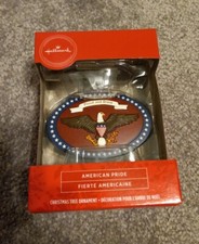  American Eagle Proud & Brave Patriotic Hallmark  Ornament NEW