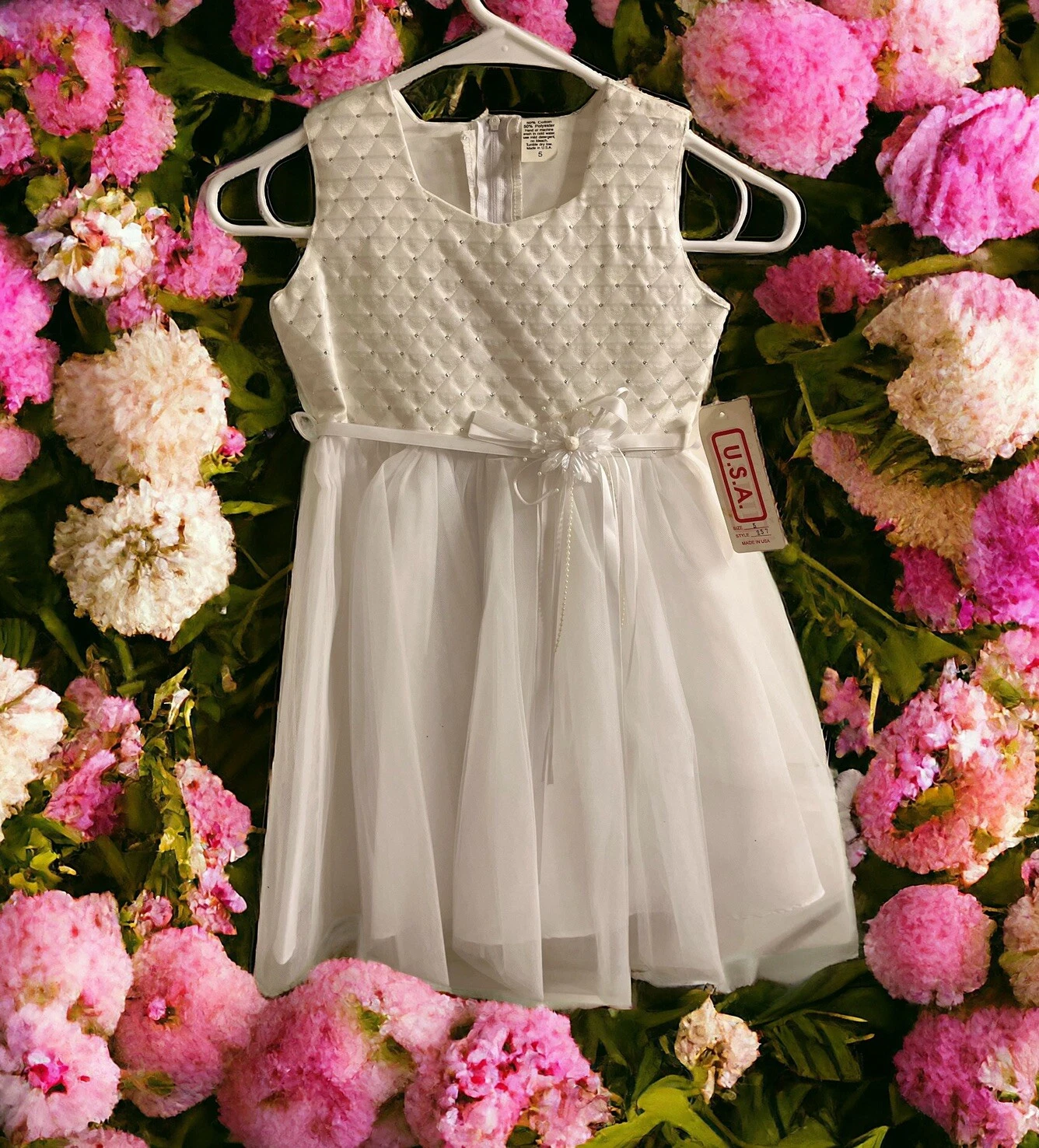 NWT Tami Collection Girls Princess Dress Size 5 Dress Party Tulle Wedding sparkl