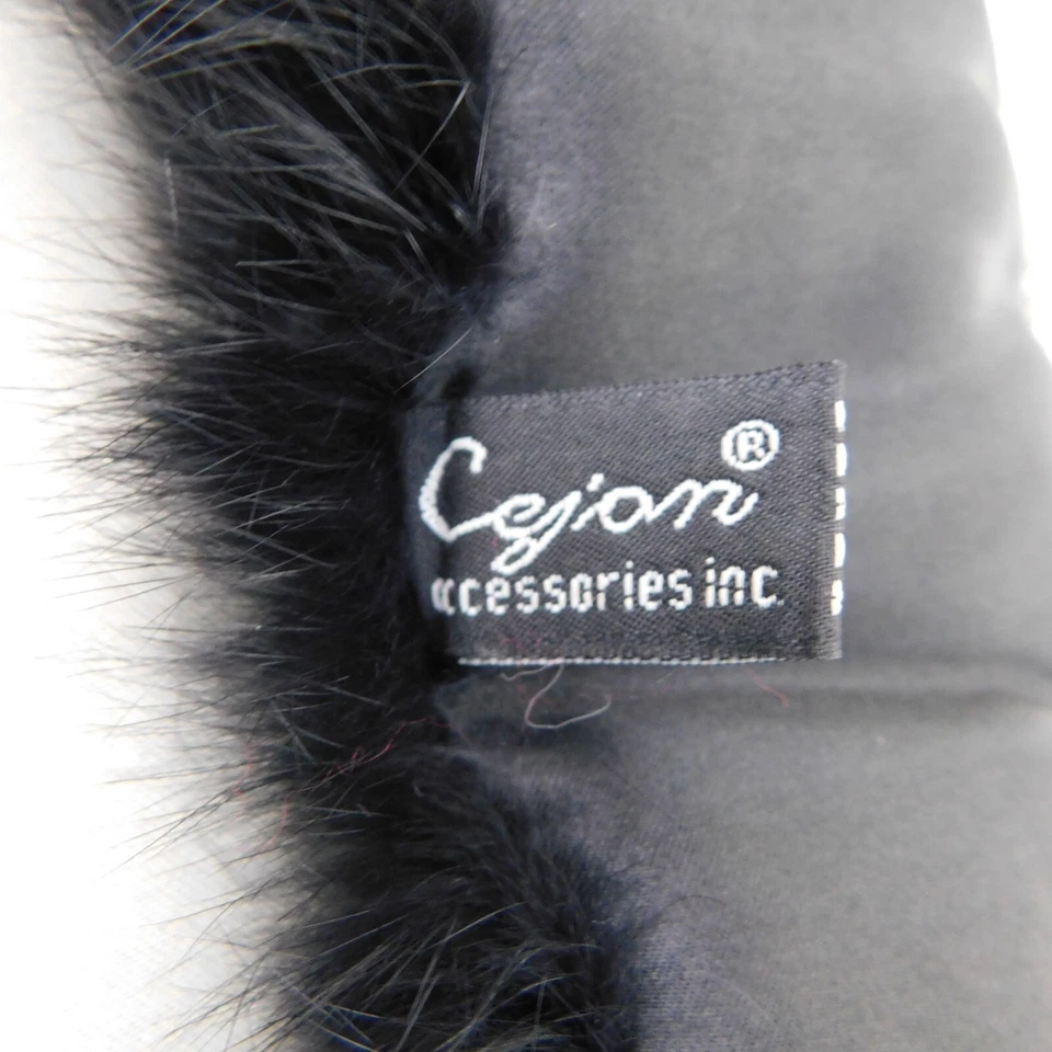 Accesorios De Colección Cejón Genuino Piel De Conejo Cuello Calentador Bufanda Estola Negro #7983 Foto 4 de 4