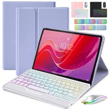 Bluetooth Backlit Keyboard Case Mouse For Lenovo Tab M11 TB-330FU Tablet 11 inch