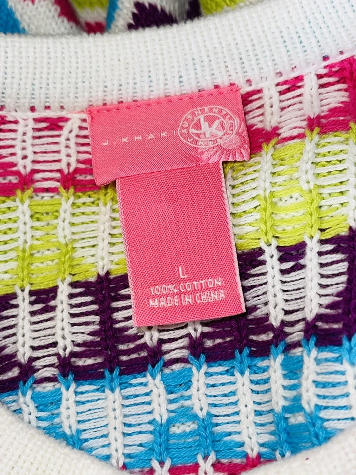 J. Khaki Girls Size L Heart Print Button Front Cardigan Sweater  - Image 4 of 4